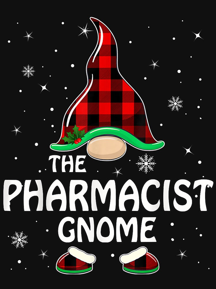 Pharmacist Gnome Buffalo Plaid Matching Family Christmas by tomekae