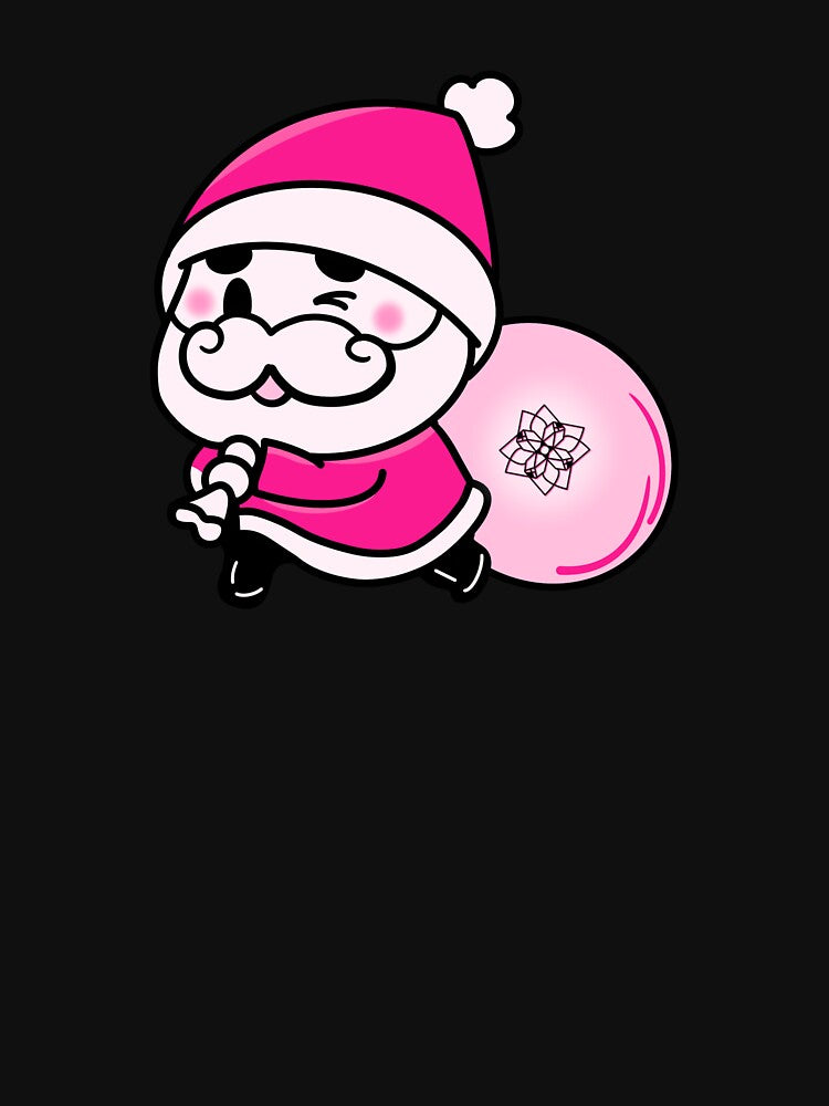 Retro Vintage Pink Santa Claus by PotluckPrints