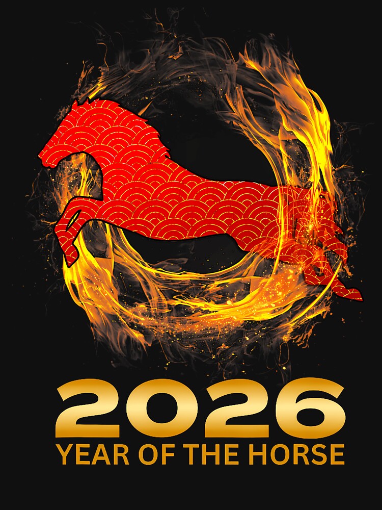 2026 Year Of The Horse Lunar New Year Fire Horse Chinese by SarahLeanne1