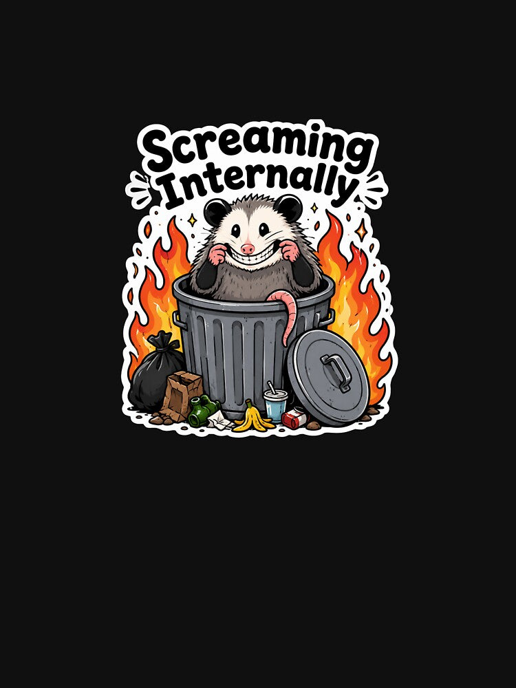 Screaming Internally Possum Trash Fire by NeoSakura