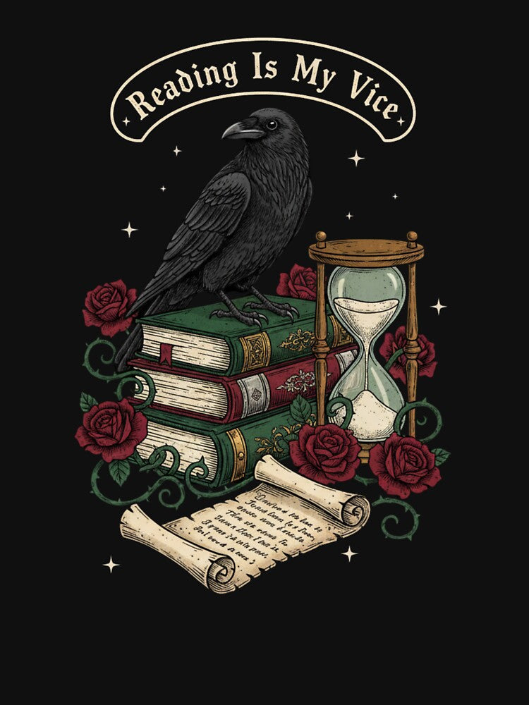 Dark Academia Raven Vintage Bibliophile Bookish Vice by MotivaChic
