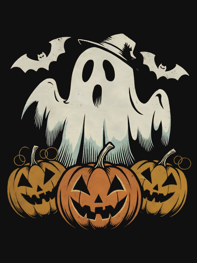 Spooky Haloween Ghost arts Retro by AmberCowe