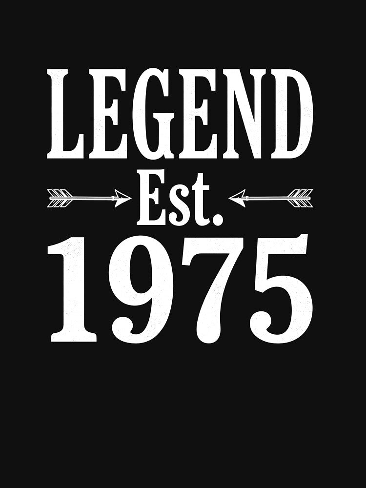 Legend Est 1975 Minimal Vintage Birthday Typography Design by msaloyach