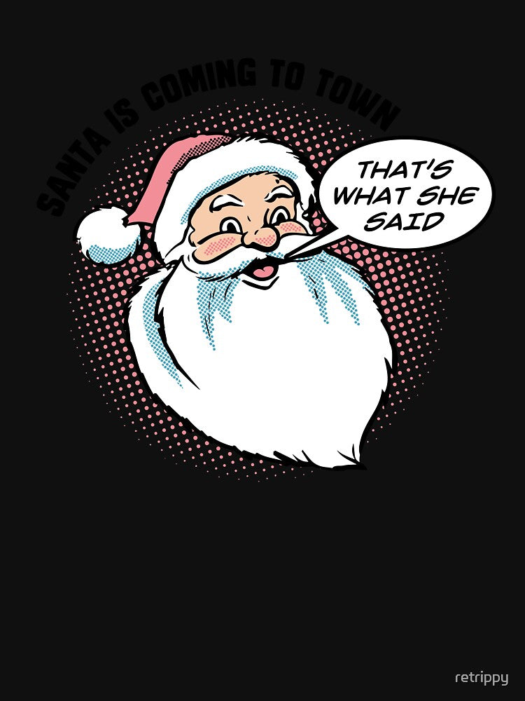 Retro Vintage Pink Santa Claus, Santa Claus is coming to town by retrippy