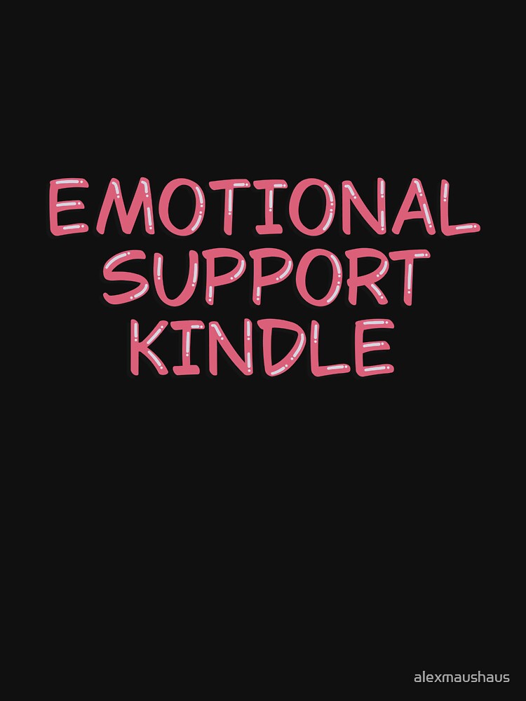 Emotional Support Kindle Bookish Retro Neon by alexmaushaus