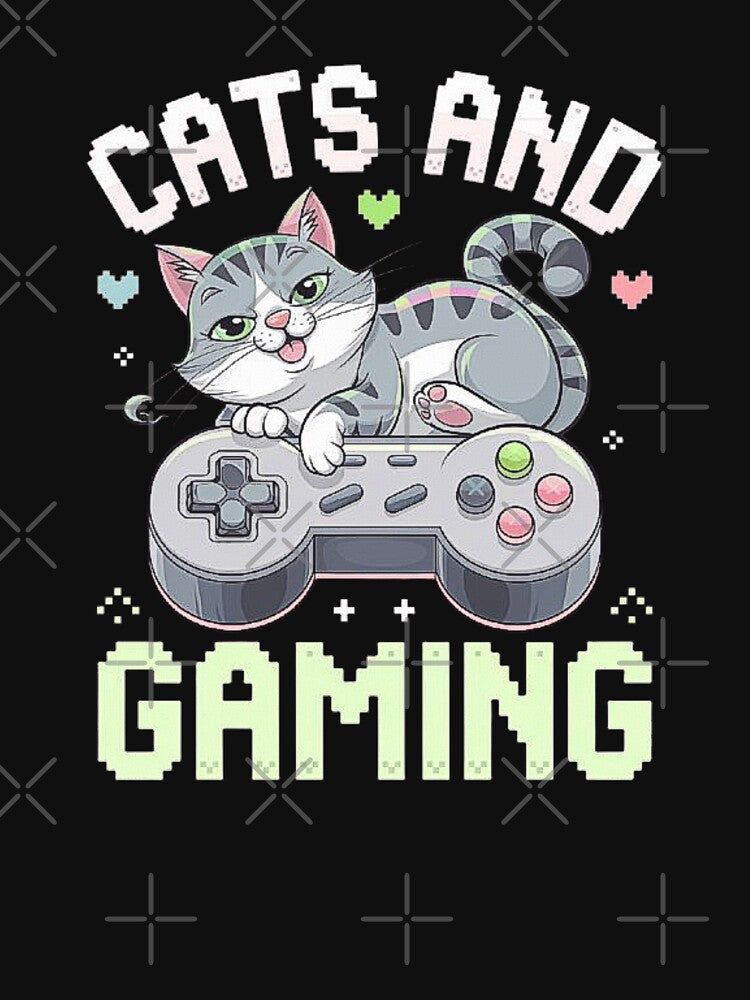 Cute Cat and Gaming Controller Design by love3617