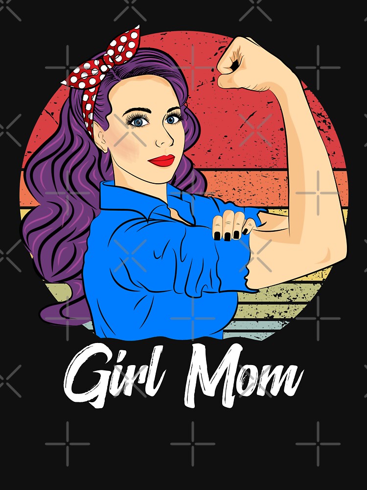 Girl Mom Vintage Sunset Retro Mom by ZNOVANNA