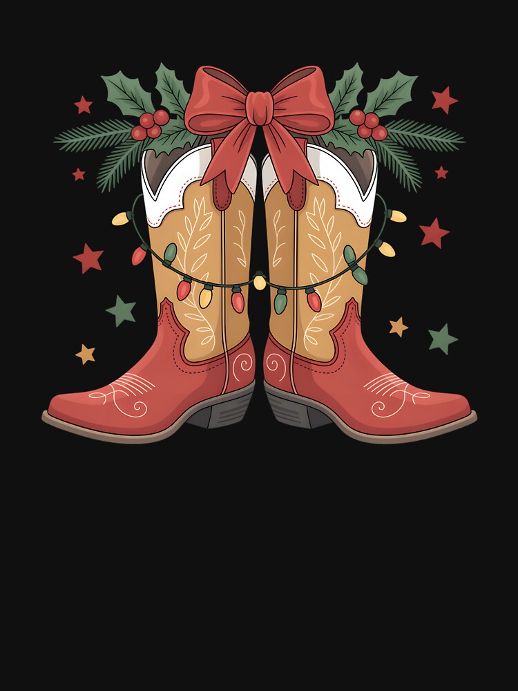 Cowgirl Boot Western Christmas Lights Country Women Girls by clothesy7