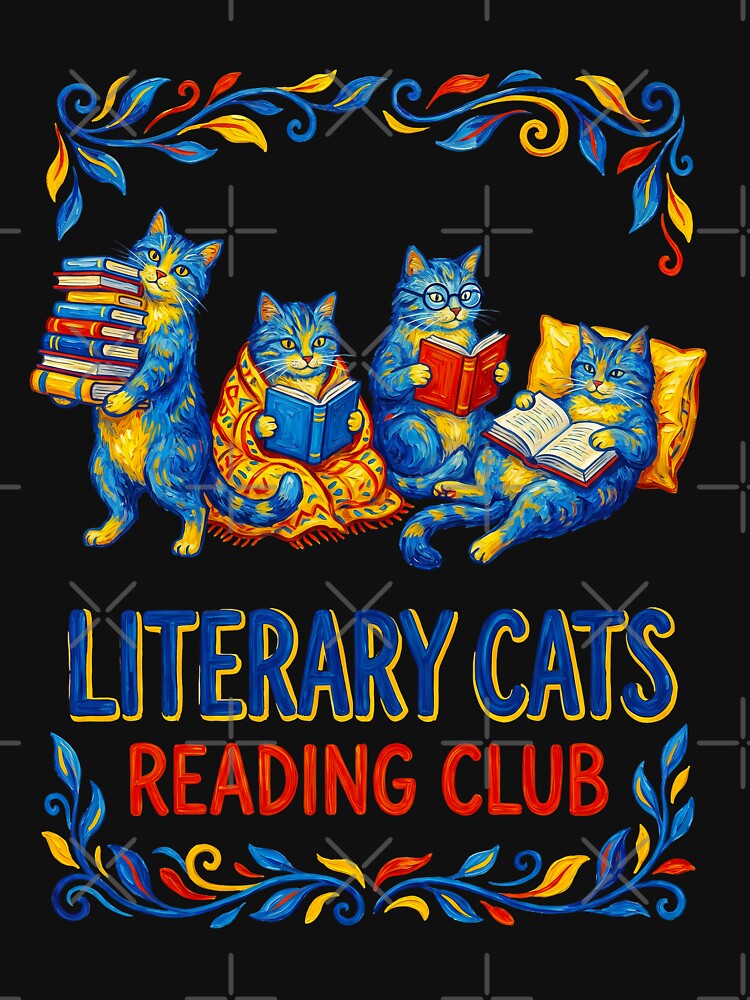 Literary Cats Reading Club by TeeARTHY