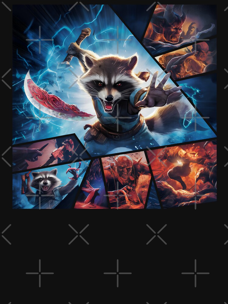 Cute Racoon Possum - "Night Raiders: The Trash Panda Squad" by stickercuffs