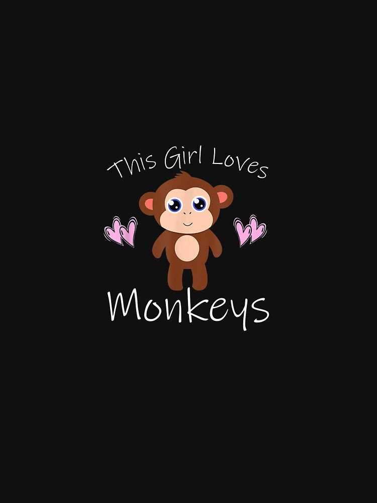 Monkey THIS GIRL LOVES MONKEYS Cute Kids Mom by JaisonshiJan