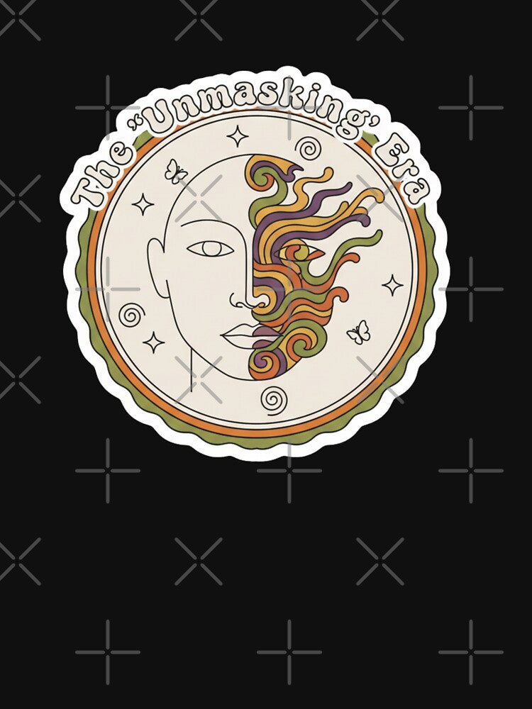 The Unmasking Era Funny Neurodiversity Retro Line Art by medoutfits