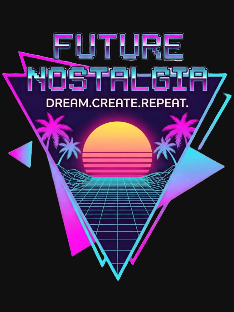Future Nostalgia: Retro Synthwave Sunset & Palm Trees by LookLikeBrand