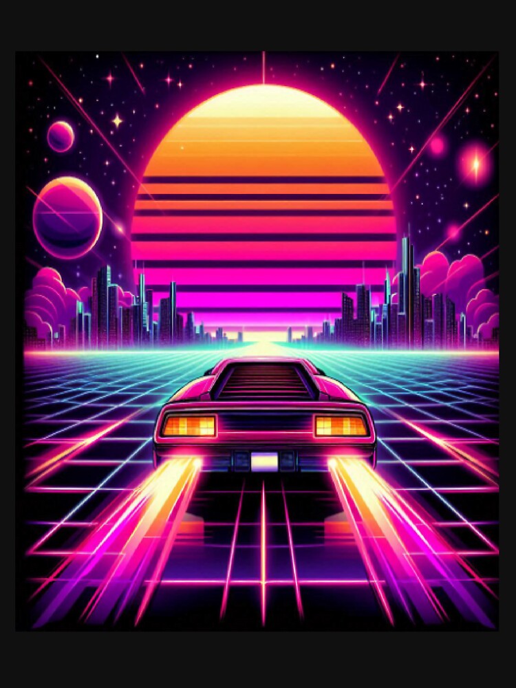 Outrun the Future - Retro 80s Synthwave Neon Space Drive by RetroRascalStudio