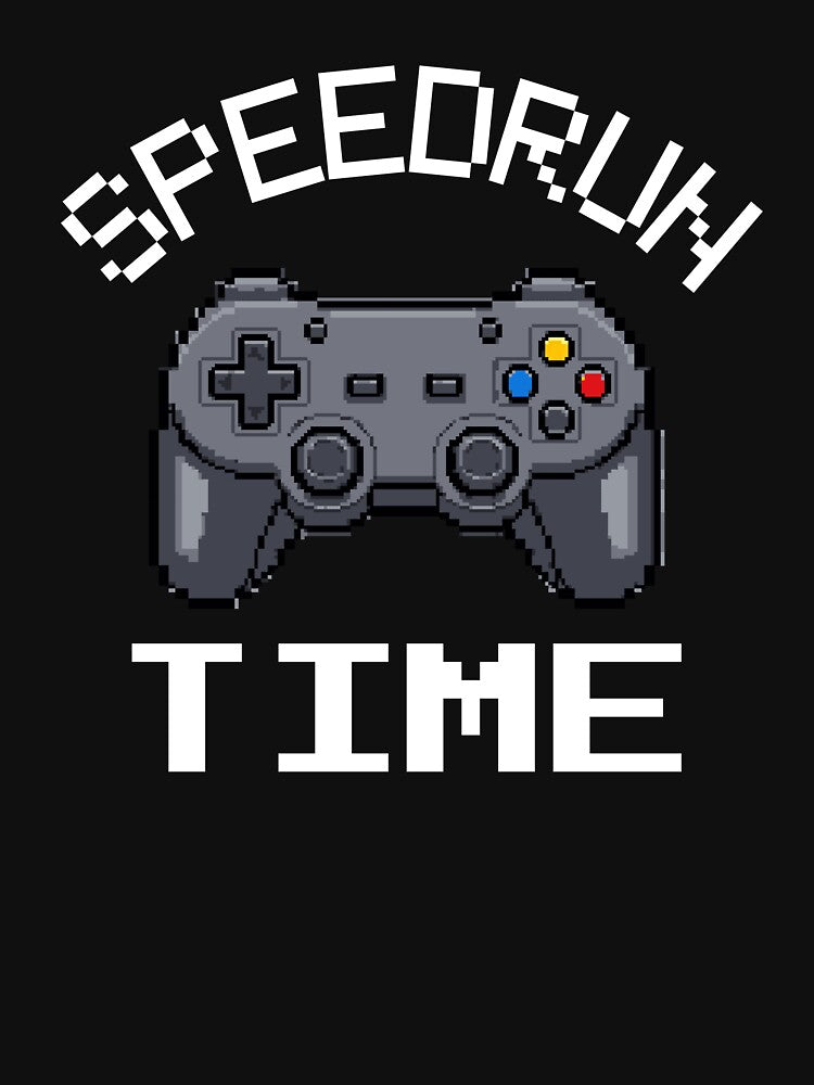 Speedrun Time Pixel Controller – Retro Gaming Icon Design by PHRASEandSTYLE