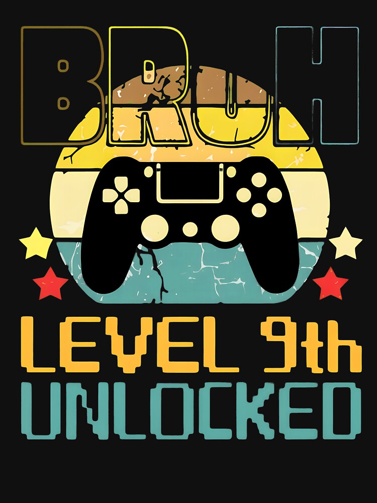 BRUH Level 9th Unlocked Retro Gamer by OlyvieArt