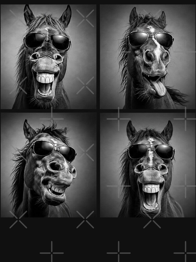 Cool Horse Sunglasses PhotoBooth Funny Farm Animal by will freed18