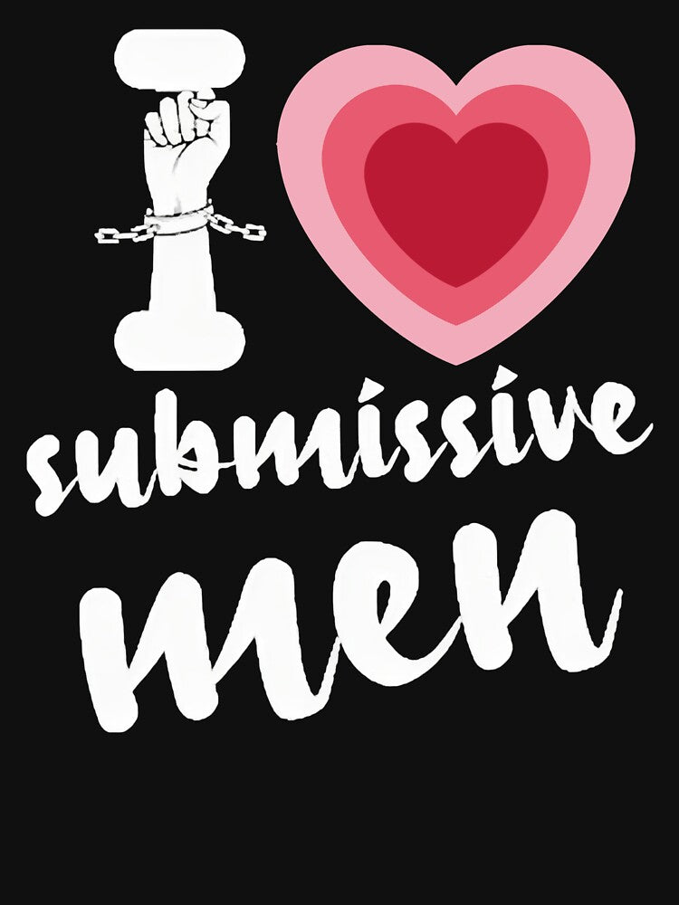 I Love Submissive Men Crop Top, I Heart Baby Tee, Funny Y2K 2000s Sayings, Dominant Woman T-Shirt, Black Cropped Shirt Women, Feminist Shirt by Creativity-mer