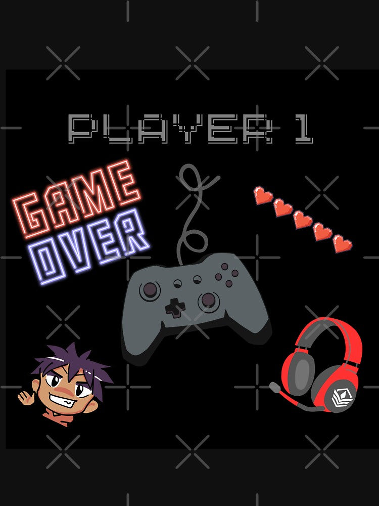 Player 1 Game Over Retro Gaming by XyoticStudios