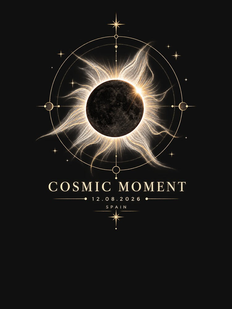 Cosmic Moment Spain 2026 – Elegant Total Solar Eclipse Astronomy by ChicClicker