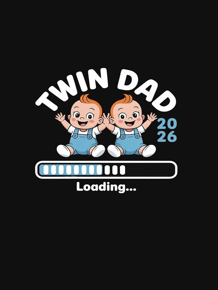 Twin Dad 2026 Loading Cute Baby Boy Pregnancy Announce by CultureSpec