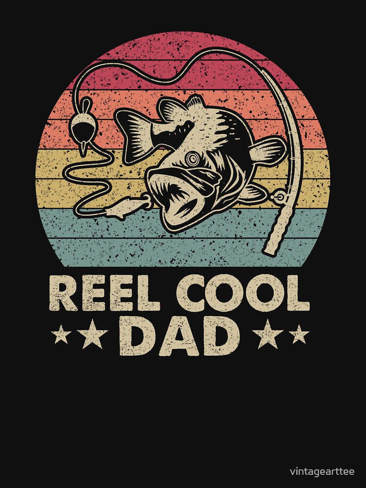 Vintage Reel Cool Dad, Funny Dad. Best Dad Ever by vintagearttee