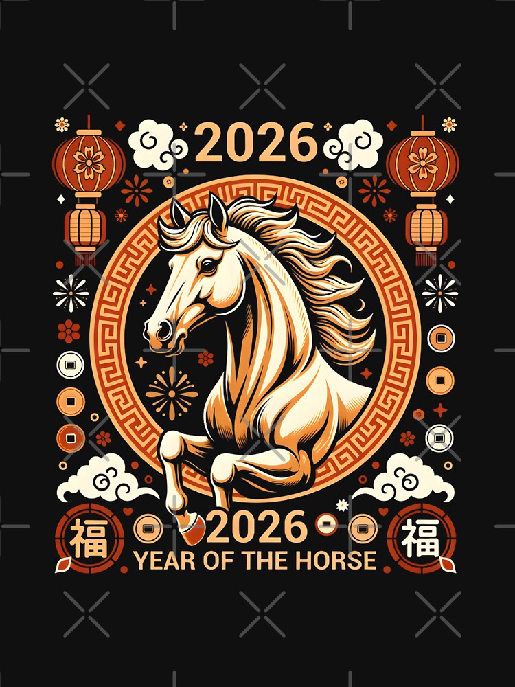 Retro Style 2026 Year of the Horse Art by GrumpySableye
