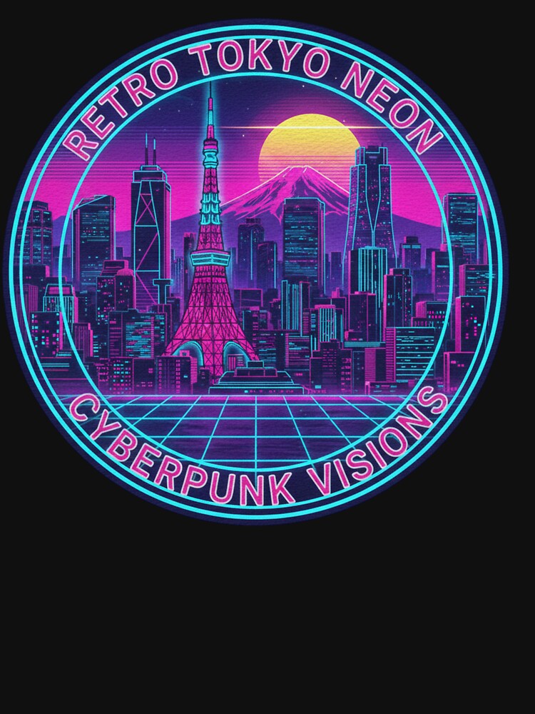 Retro Neon Tokyo Skyline – Vaporwave Edition by Tily360