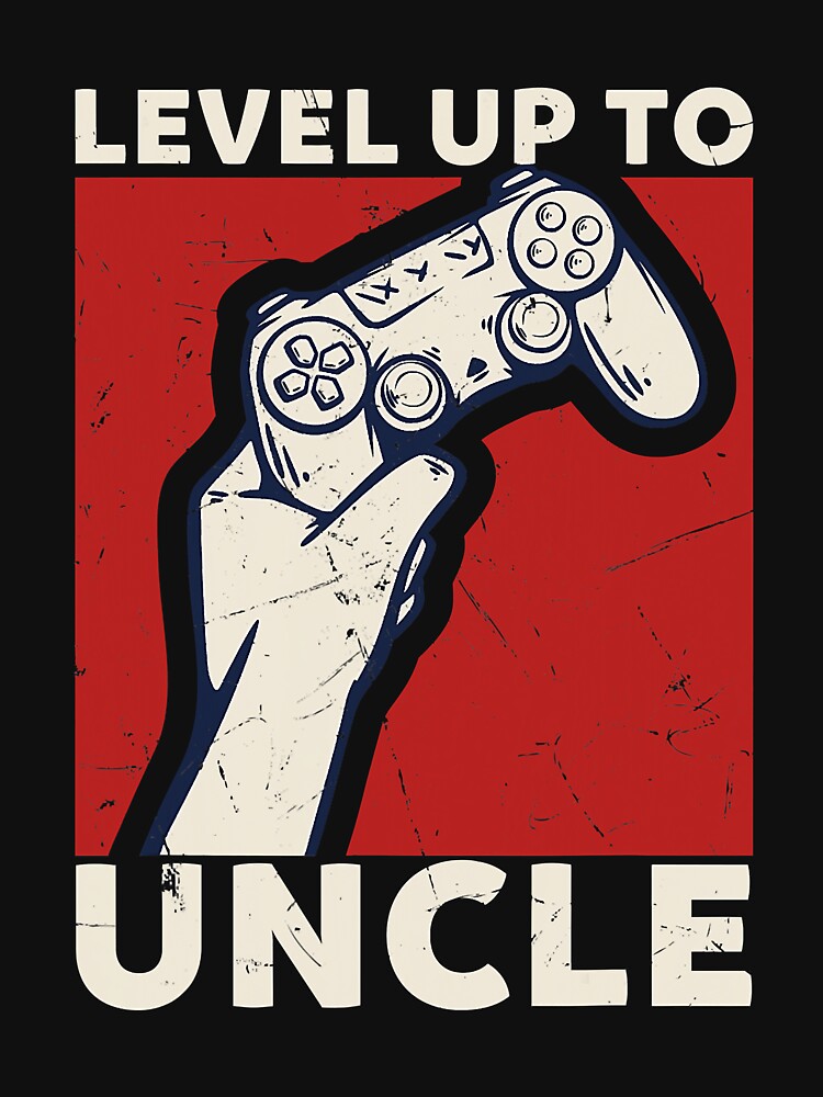 Level up to uncle funny video gamer vintage men by ericrichard059