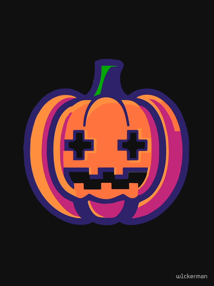 Pumpkin Halloween video controller eyes 8-bit by w1ckerman
