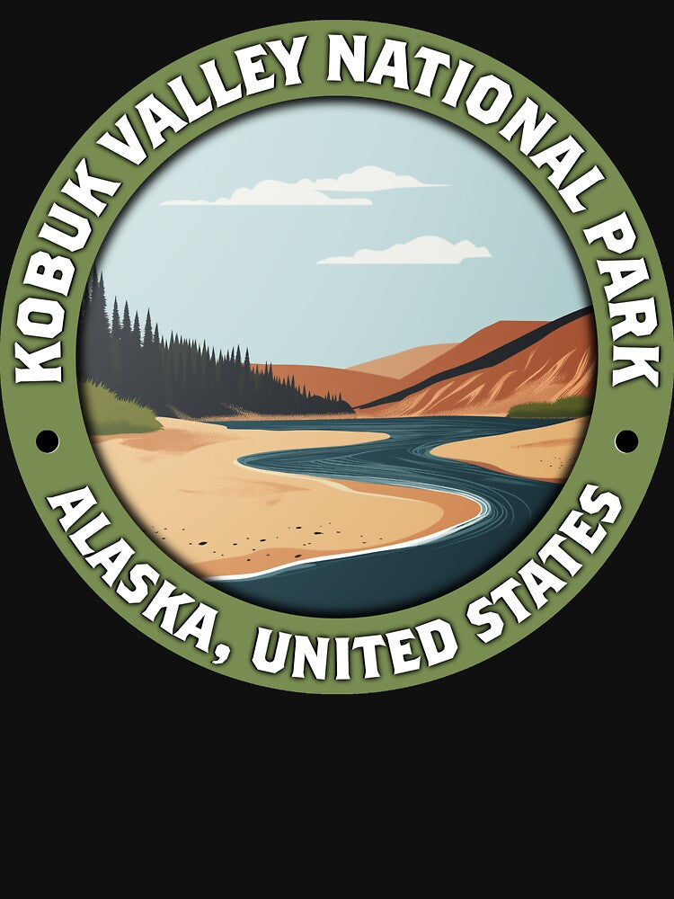 Kobuk Valley National Park Vintage Badge – Minimalist Travel Emblem by Stylish Grapefruit Familia