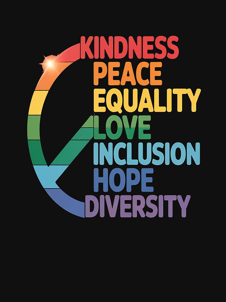 Kindness Peace Equality Love Inclusion Hope Diversity by JessicaWalshdf