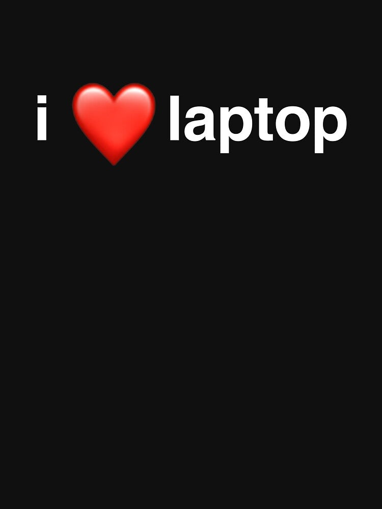 i love laptop (for black t-shirt) by pabloabastias
