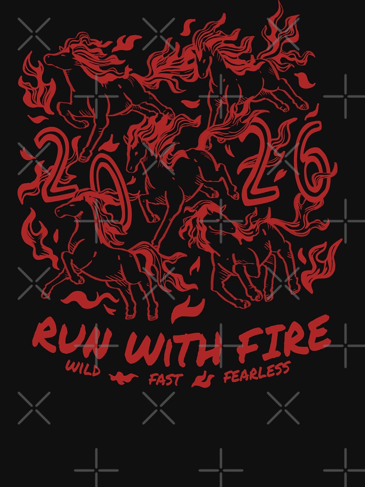 Copy of Run with Fire Chinese New Year Fire Horse 2026 - Black by jepchan