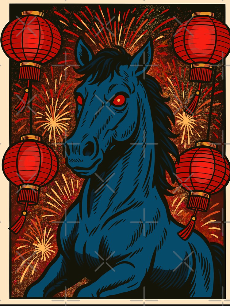 Blucifer with Red Lanterns and Fireworks by Ghost on Toast