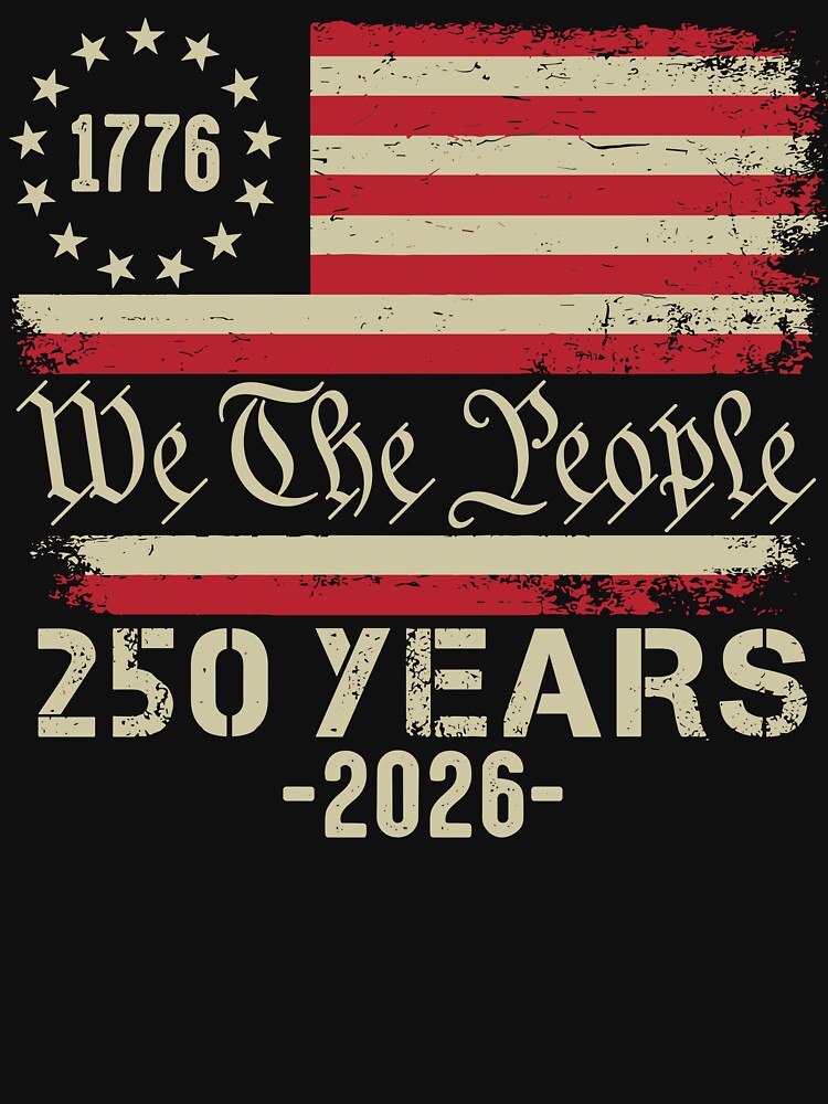 Vintage We The People America 250th Anniversary 1776-2026 USA Flag by jakaun