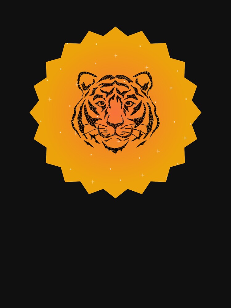 Majestic Tiger Face Sunburst Design | Wildlife Art Graphic  Alternative Titles by Rush2Buy