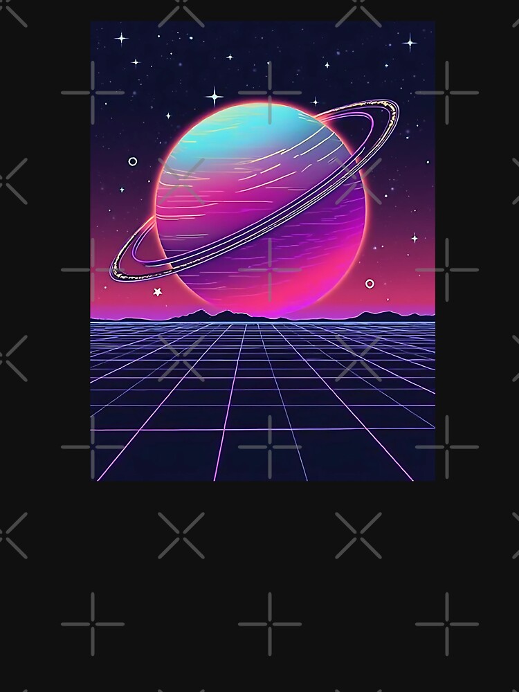 Vaporwave Aesthetic Retro Planet by VibeTCreations