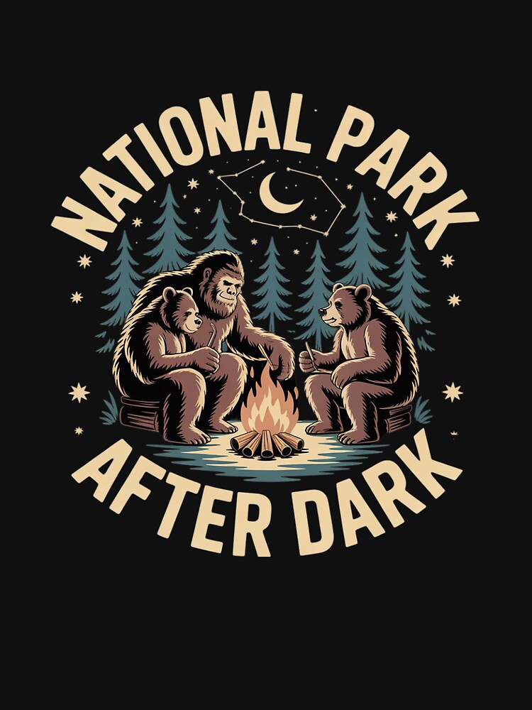 National Park After Dark Bigfoot Alien Camping by Belkisallen