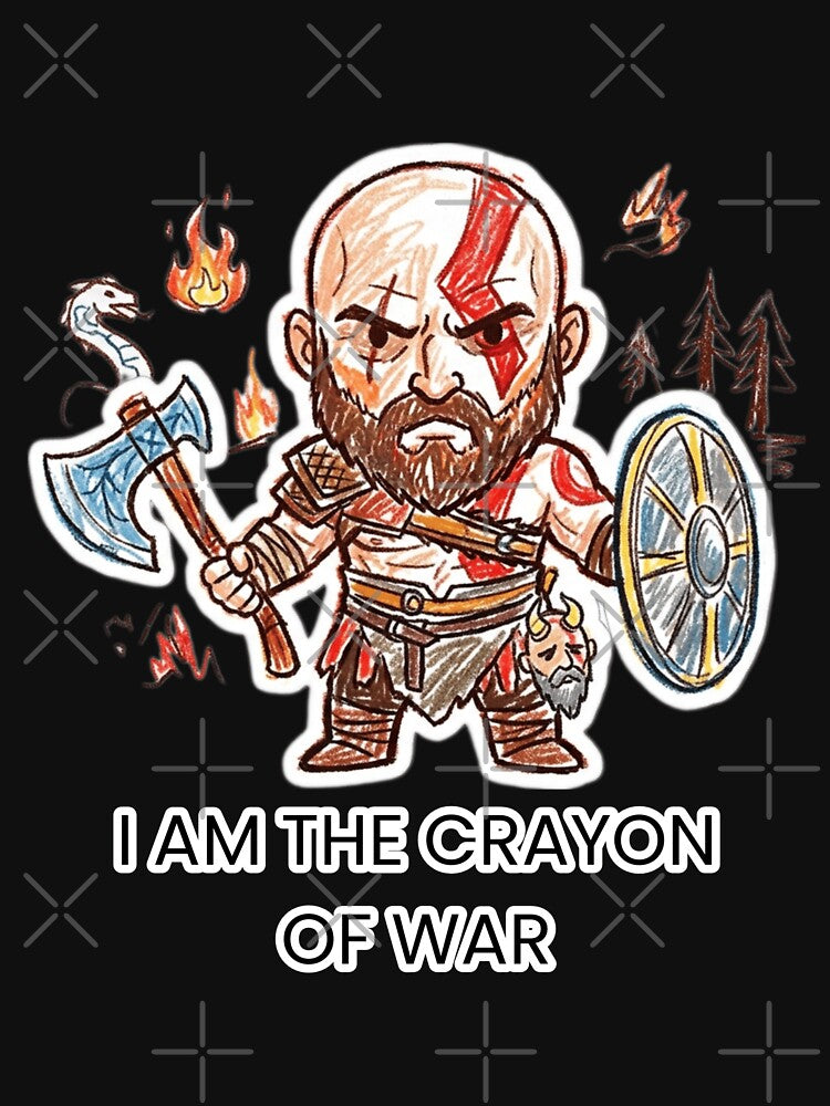 ​Funny Angry Crayon Dad Drawing Art by CoolEnthusias