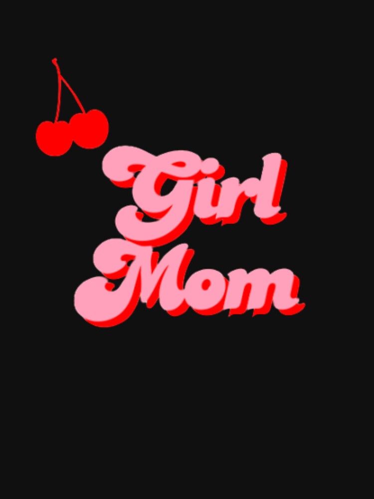 Black pink & Red Retro Cherry Girl Mom Merchandise by itsdessy23