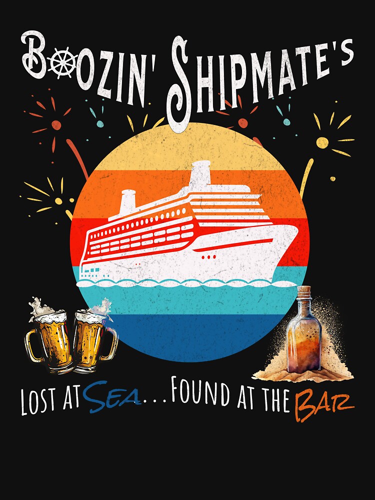 Boozin' Shipmates Lost at sea found at the bar funny by PrintingGiggles