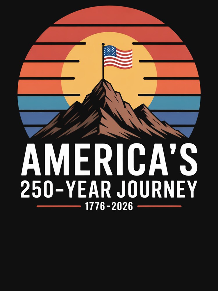Vintage Patriot Peak - America 250 Retro Sunset Celebration by DarylWelsh2024