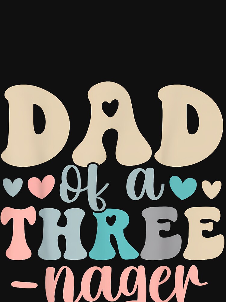 Dad of A Threenager 3rd Birthday Matching Family Boho by CriseldaBruning