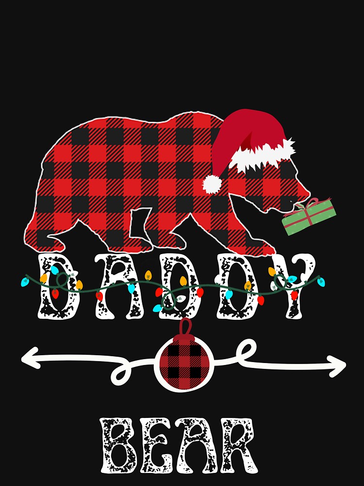 daddy Bear Christmas Pajama Red Plaid Matching , Bear Christmas Pajama Red Plaid Buffalo Family gift by Alan-NY