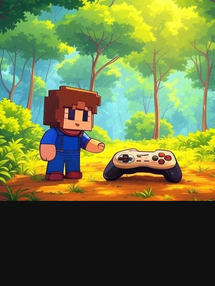 Retro Gamer in Enchanted Forest - Pixel Art Adventure by DesignsMjB
