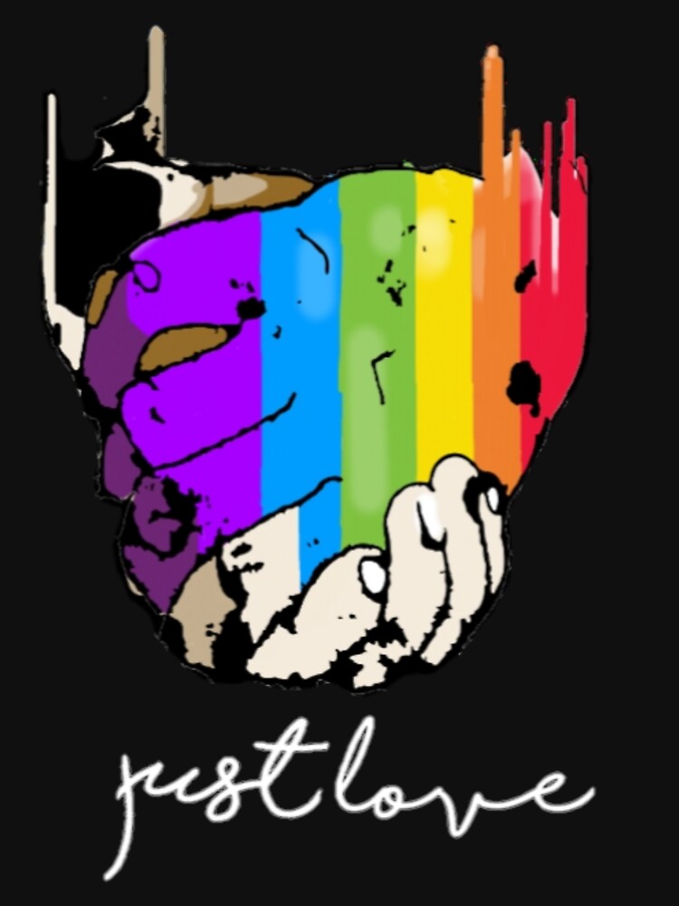 Lgbt shirt, just love, lesbian gay couple gift by Optimisticink