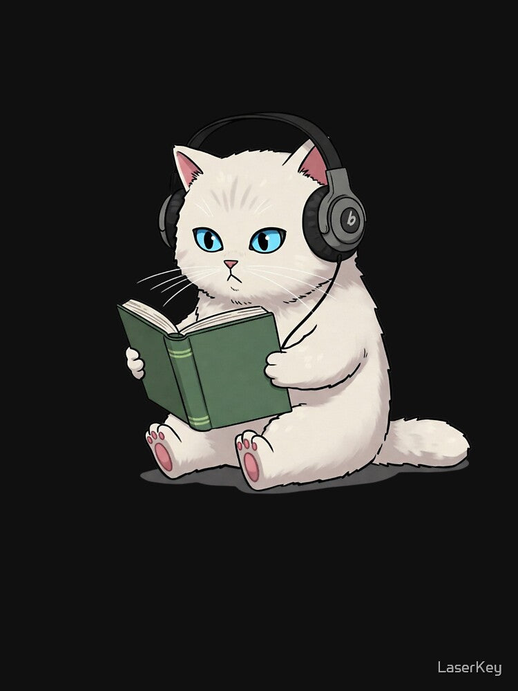 Bookish Cat Sticker - Introvert Reading Time by LaserKey