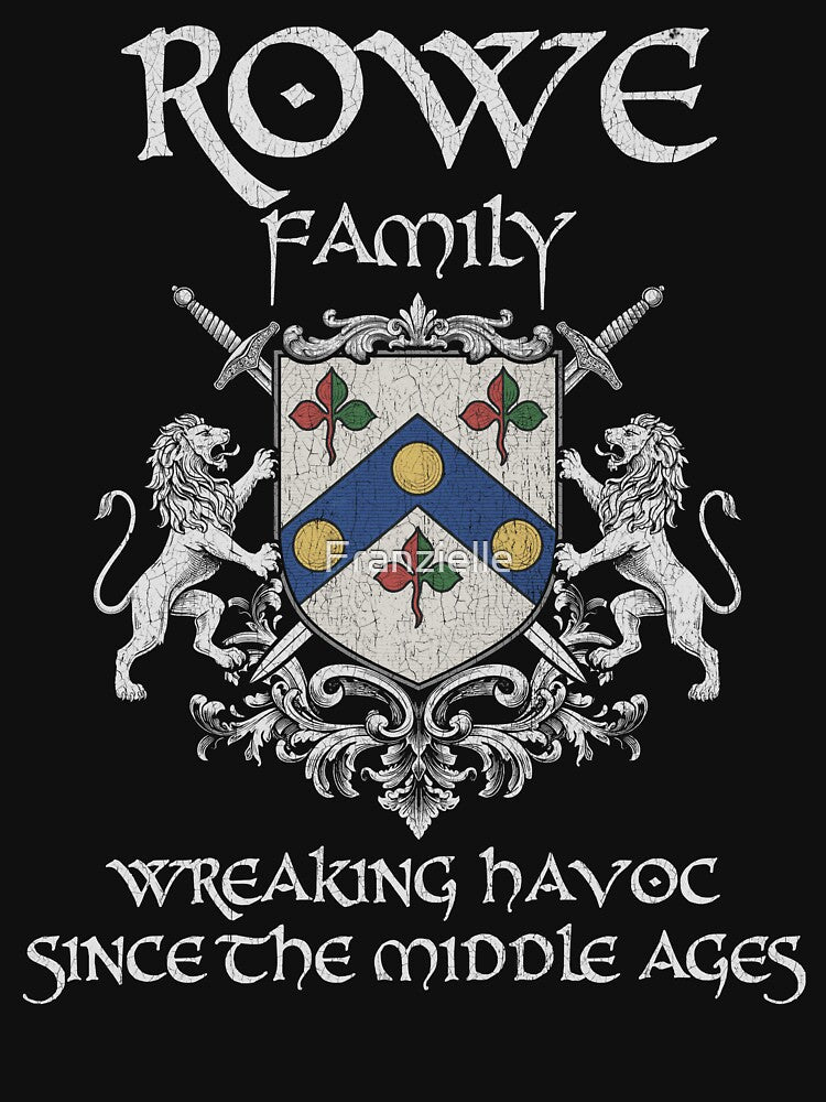 Rowe Family Crest – Medieval Heritage Emblem for Ancestry Lovers & Vintage Style Fans by 9X FR