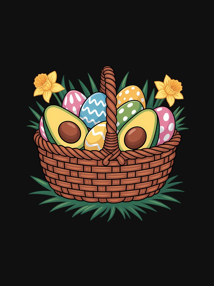 Avocado Easter Basket Egg Easter Day by FaithAbbott